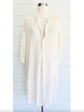 CP SHADES 100% Silk Pullover Dress in Ivory - M